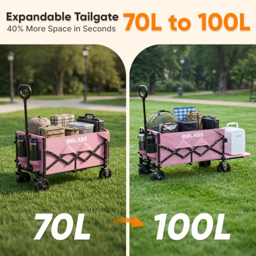 WA1 Collapsible Folding Wagon Cart (Wa1 Pink)