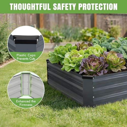 Galvanized Raised Bed (Gray / 6x3x1ft(2 pack))