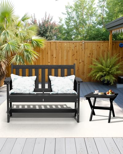 Small Folding Outdoor Side Table Set of 4 (Black / Foldable 4-pack)