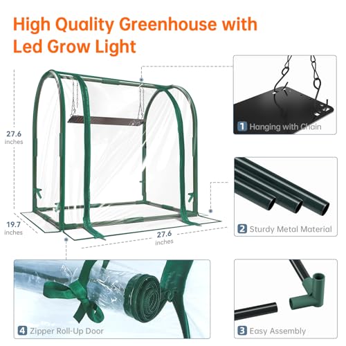Mini Indoor Greenhouse with Grow Light
