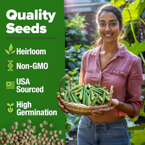 Clemson Spineless Okra Seeds (2 Count)