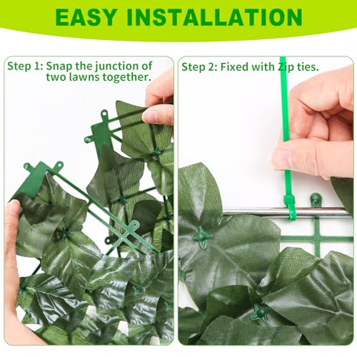 Artificial Ivy Privacy Fence Screen 40x120in Privacy Hedges Wall Faux UV