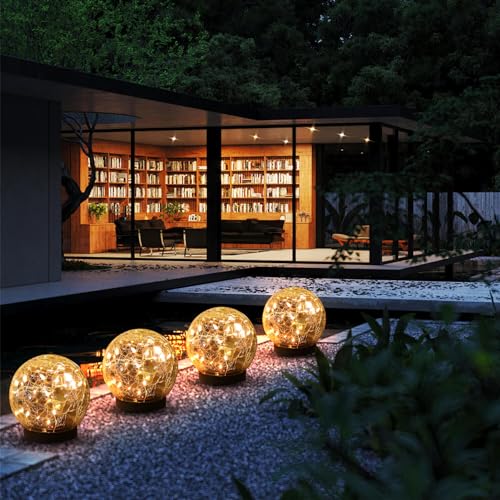 Solar Globe Lights Outdoor Waterproof (Warm White / 8 globes)