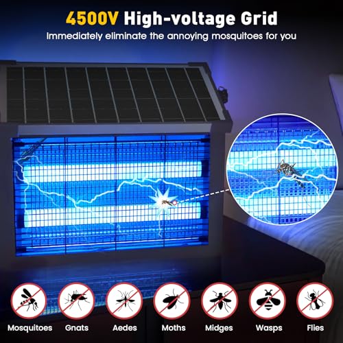 Solar Bug Zapper Outdoor (Gray)