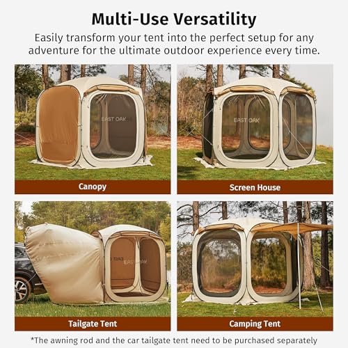 6×6 FT Pop Up Canopy Tent with Mesh (Beige / 6×6 FT)
