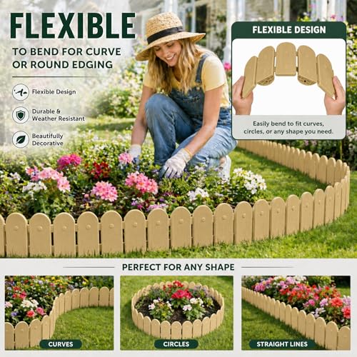 Garden Border Plastic Edging (Timber / 10ft.)