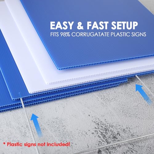 30 Pcs Yard Sign Stakes 24'' x 10'' H Frame Wire (30 Count)