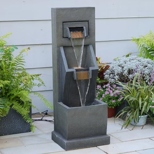 35" H 3 Tier Indoor (Brown I 35 Inch)