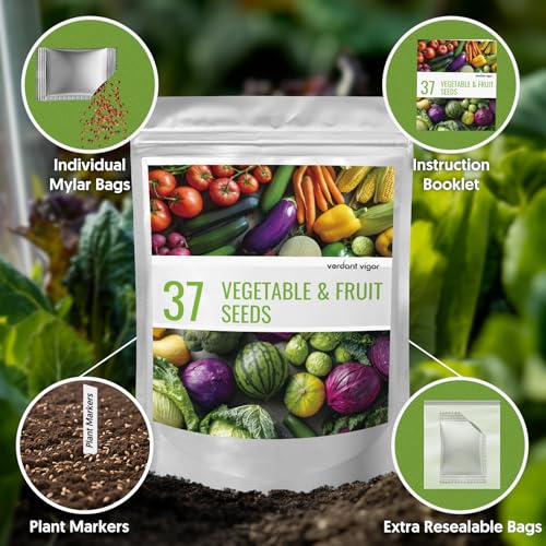 37 Varieties Vegetable Seeds Kit (All Year Harvest)