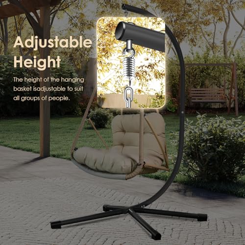 Swing Egg Chair Foldable Frame Hanging Chairs (Stand Black)