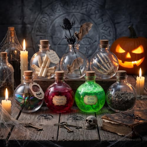 12 Pcs 8.5 oz Glass Potion Bottles with Cork