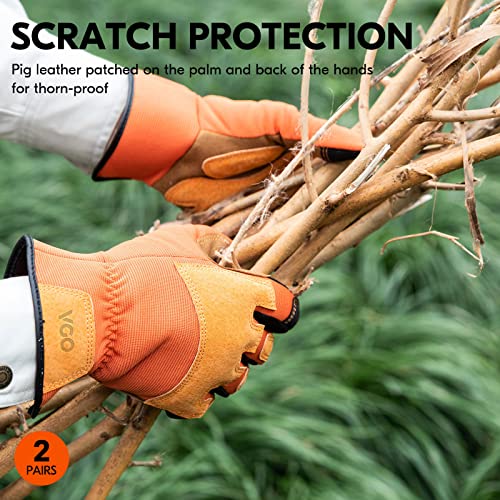 Gardening Work Gloves for Men (Blue / Small)