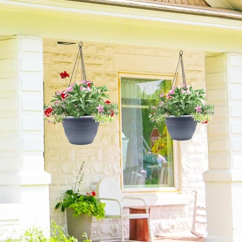 5 Pack 10 Inch Plant Pots for Indoor Outdoor