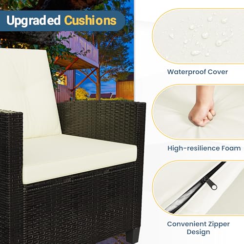 4 Piece Patio Furniture Set (Beige / 4)