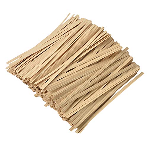500 Pcs 5" Kraft Paper Twist Ties Reusable Bread Ties (Kraft Paper)