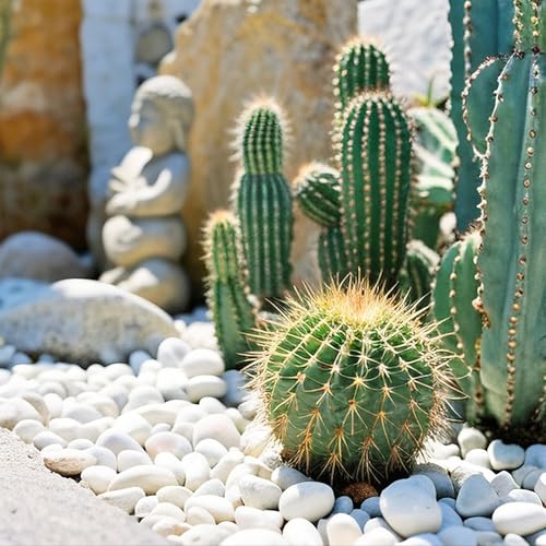 River Rocks 40lbs White Pebbles for Indoor Plants