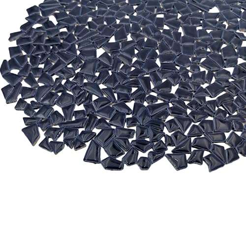 1.1LB Irregular Ceramics Mosaic Tiles (Deep Blue)