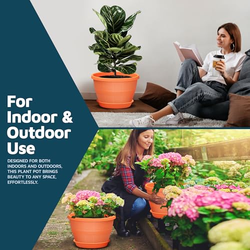 10 Inch Whiskey Barrel Planters Outdoor Pack of 10 (10 Count)