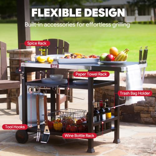 40x26 3 Tier Grill Cart (Table)