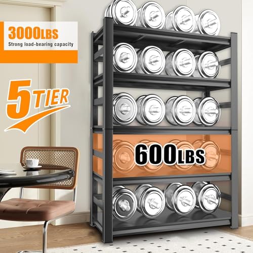 5 Tier Metal Bookshelf (5-Tier 63''Hx45''Wx16''D)