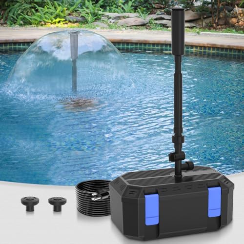 All-in-One 550GPH Pond Fountain Kit for Outdoor Ponds 350-500 Gal