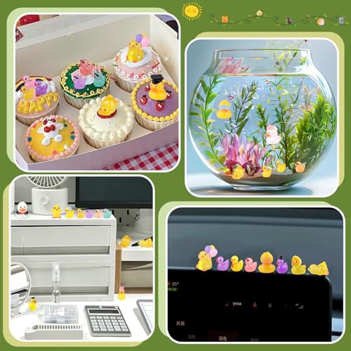 50PCS Mini Resin Ducks Little Ducks (Luminous Various Ducks-50pcs)