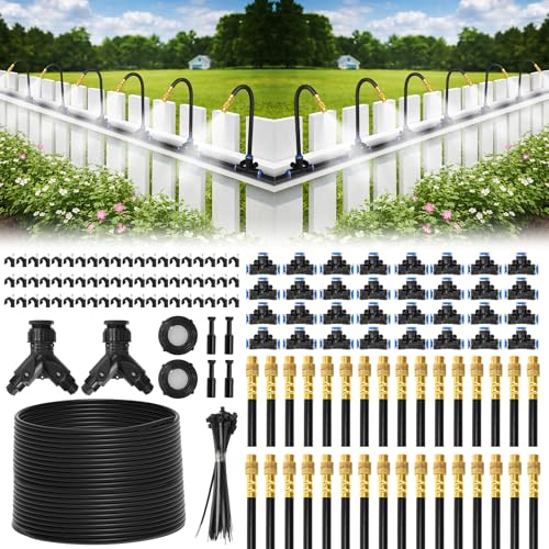 200FT Drip Irrigation System with 360° Adjustable Copper Nozzles (200FT)