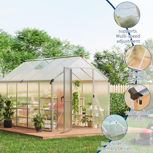 6 x 10 FT Greenhouse (Silver / 6x10FT)