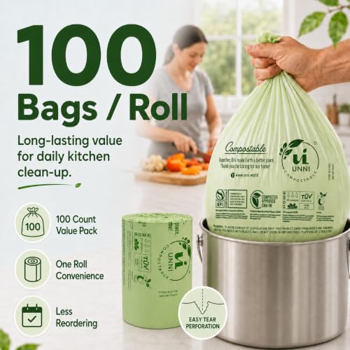 2.6 Gallon Compostable Bags (100 Count)
