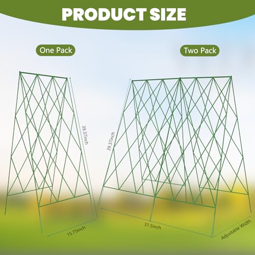 Cucumber Trellis 2 Pack (Grass Green / 39.4" H)