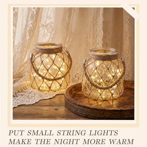 Set of 2 Clear Coastal Glass Vases (Clear / 6.5 x 5.5 Inches)