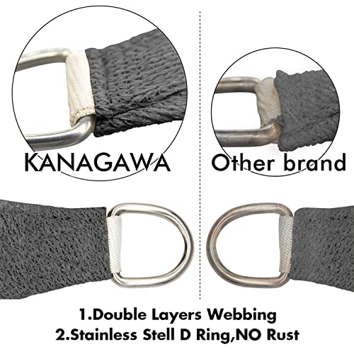 6'X24' Sun Shade Sail Dark Gray Curved Rectangle Customizable