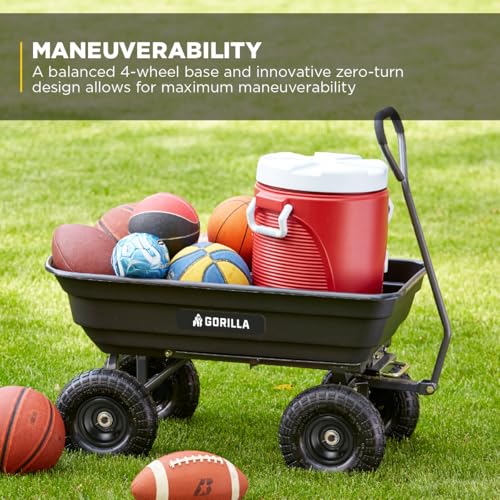 Poly Dump Cart (4-Cubic Feet / Pneumatic)