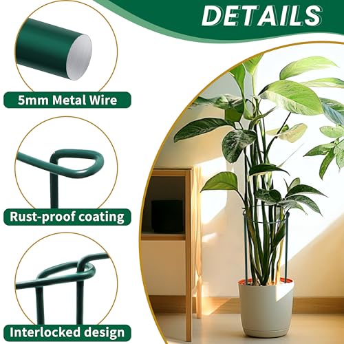 14" Dx32 H Plant Supports Stakes for Large Heavy Plants (14"Dx32"H-10PCS)