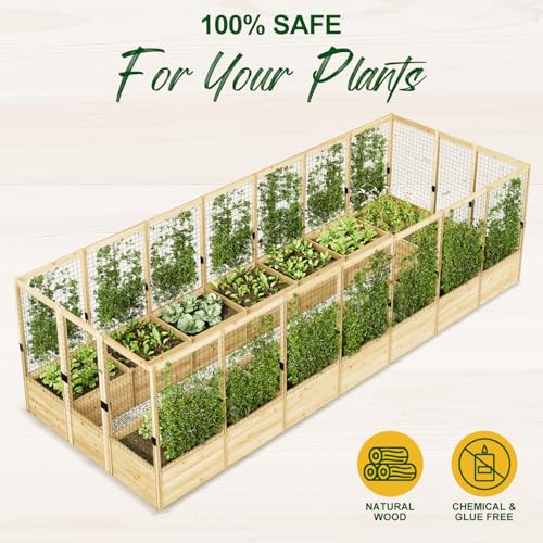 Raised Garden Bed with Deer Proof Fence