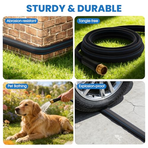 75FT Non Expanding Garden Hose (Blank-Blue / 75FT)