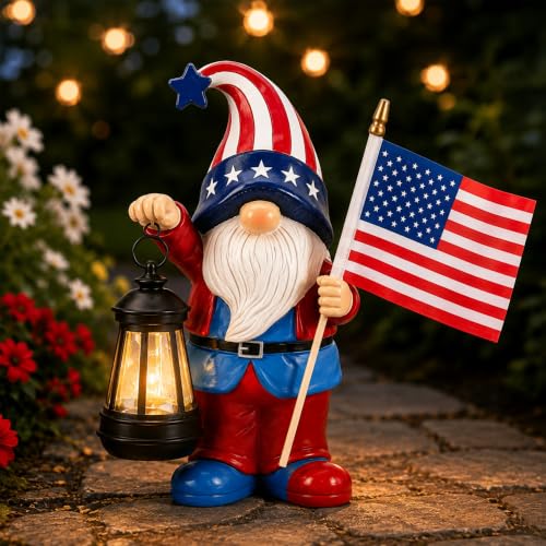 Solar Patriotic Gnome Statue (Patriotic Gnome)