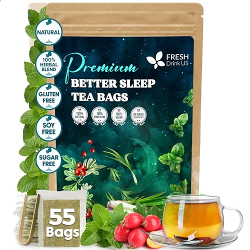 Premium 55 Tea Bags Better Sleep Herbal Tea (55 Tea Bags)