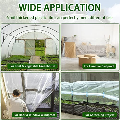 6 mil Greenhouse Plastic Film Sheeting Cover