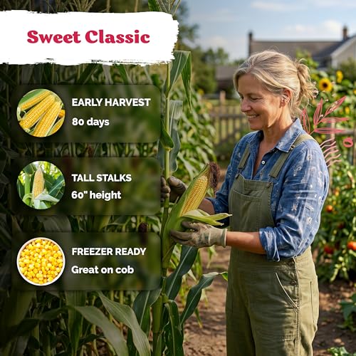 105 Golden Bantam Sweet Corn Heirloom Vegetable Seeds