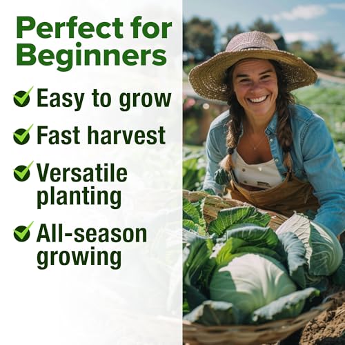 7 Cabbage Variety Mix 2000+ Vegetable Seeds