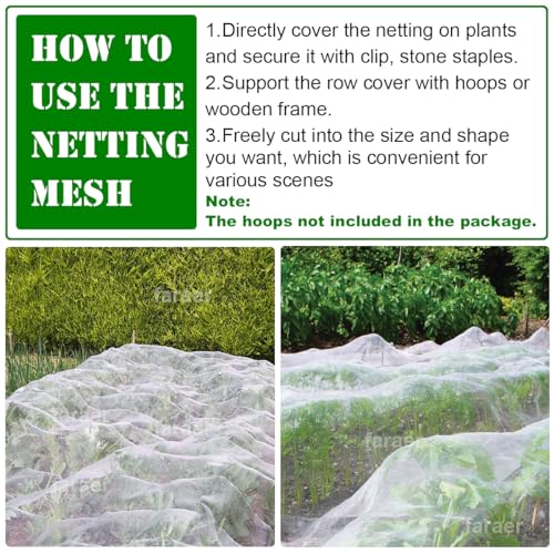 Garden Pest Netting (10x50ft Reinforced Netting)