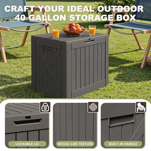 40 Gallon Resin Deck Box (Brown / 40 Gallon)