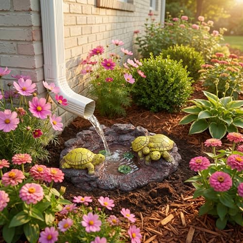 Turtle Downspout Splash Block (Tortoise-soil-big)