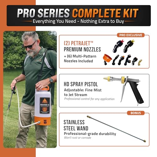 Tools HD2000 S Battery Powered Garden Sprayer 2 Gallon 9 Spray Nozzles (2 Gallon Pro Series)