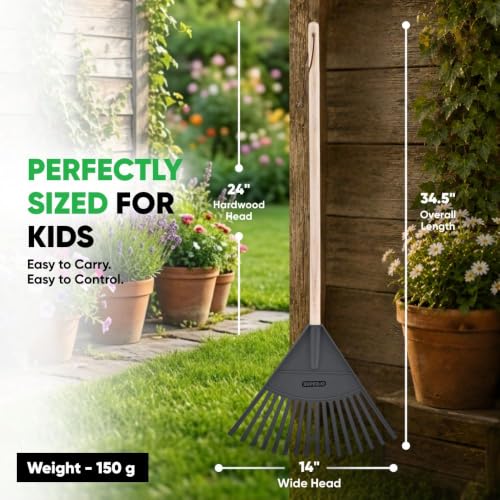 Kids Leaf Rake (Gray)