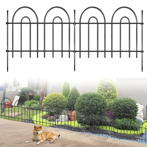 21ft X 13in Animal Barrier Fence (15 Panels, 21ft(L) x 13in(H) / Black)