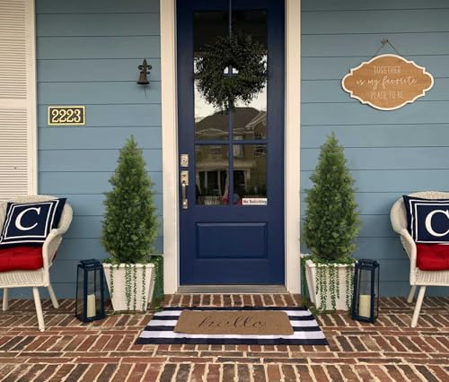 5ft Artificial Cedar Topiary Trees for Outdoor Front Porch Door (Cedar Topiary Trees - 2 Pack (5ft) / 5ft)