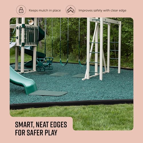 Rubber Playground Border Edging Kit (Black / 12 Pack)