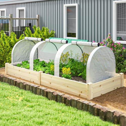 10' x 3' x 2.5' Mini Greenhouse Portable Tunnel Green House White (10' x 3' x 2.5' / White)